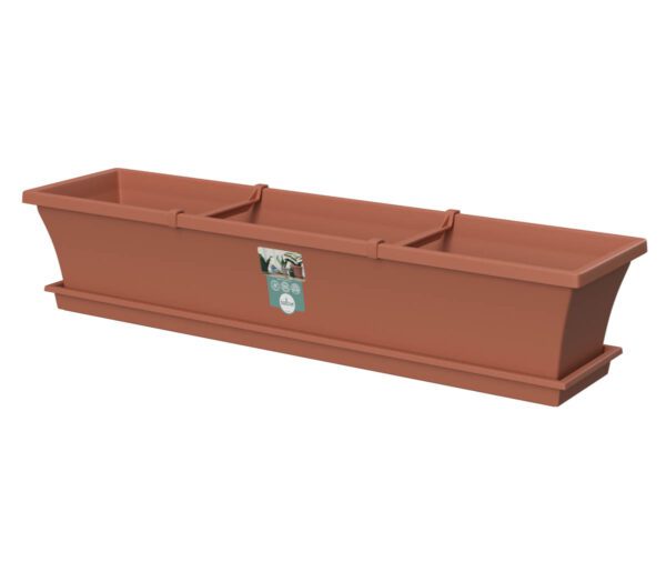 Sill Planter & Saucer & Clips 75cm